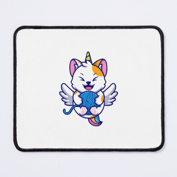 Item preview, Cute Caticorn Flying with Yarn Ball Pegasus Cat designed and sold by mhkhlb.