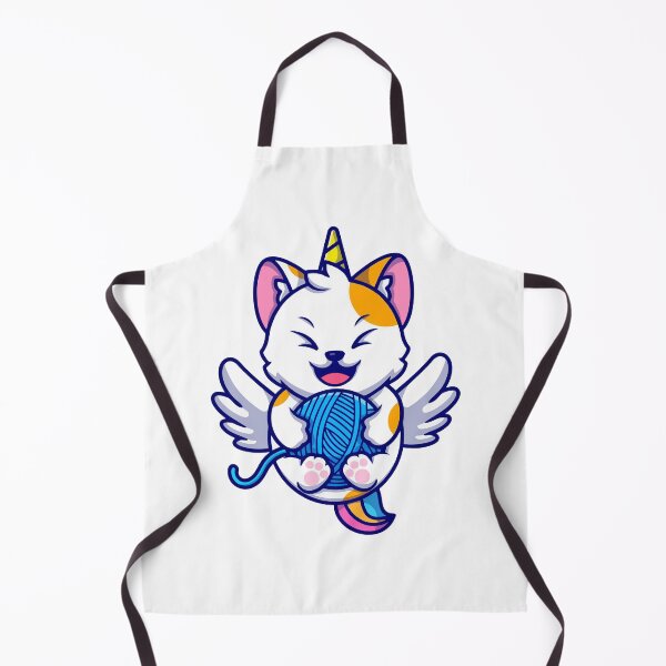 Item preview, Cute Caticorn Flying with Yarn Ball Pegasus Cat designed and sold by mhkhlb.