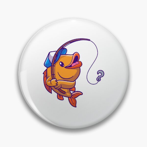 Item preview, Cute Goldfish Fishing with Rod and Hat Cartoon designed and sold by mhkhlb.