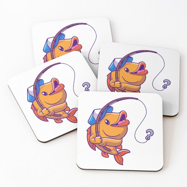 Item preview, Cute Goldfish Fishing with Rod and Hat Cartoon designed and sold by mhkhlb.