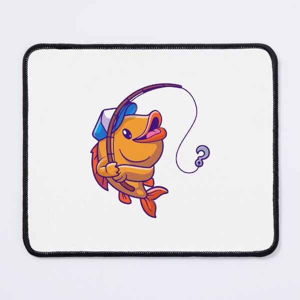 Item preview, Cute Goldfish Fishing with Rod and Hat Cartoon designed and sold by mhkhlb.