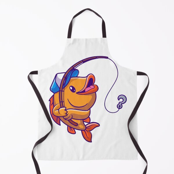 Item preview, Cute Goldfish Fishing with Rod and Hat Cartoon designed and sold by mhkhlb.
