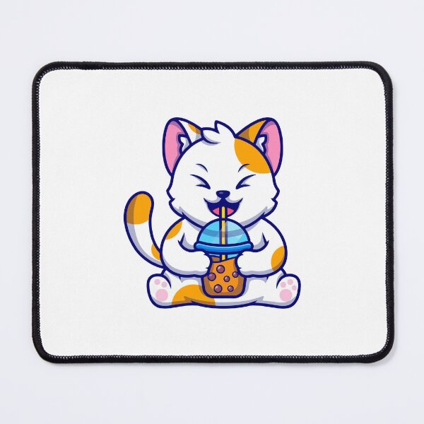 Item preview, Cute Calico Cat Drinking Bubble Boba Milk Tea designed and sold by mhkhlb.