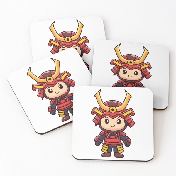 Item preview, Cute Chibi Samurai Warrior in Red Armor Cartoon designed and sold by mhkhlb.