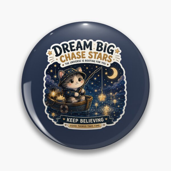 Item preview, Dream Big Chase Stars | Space Kawaii Cat designed and sold by Noxivora.