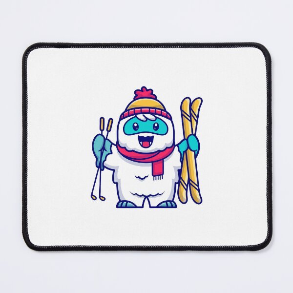 Item preview, Cute Yeti Abominable Snowman with Skis and Scarf designed and sold by mhkhlb.