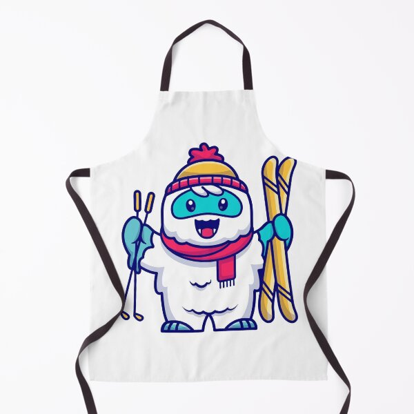 Item preview, Cute Yeti Abominable Snowman with Skis and Scarf designed and sold by mhkhlb.