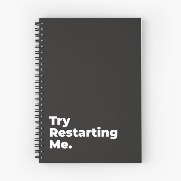 Item preview, Minimalist Relatable Quote “Try Restarting Me" Aesthetic Typography Design designed and sold by diahsariw.