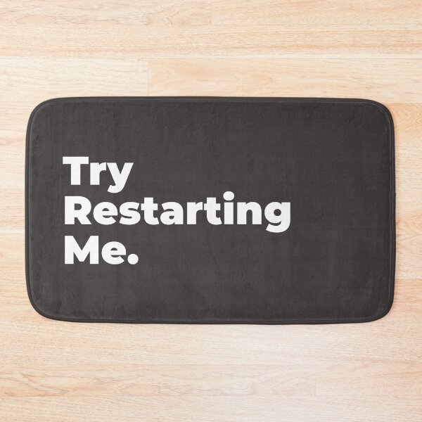 Item preview, Minimalist Relatable Quote “Try Restarting Me" Aesthetic Typography Design designed and sold by diahsariw.