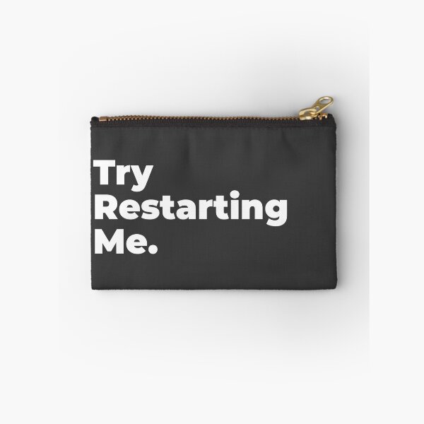 Item preview, Minimalist Relatable Quote “Try Restarting Me" Aesthetic Typography Design designed and sold by diahsariw.