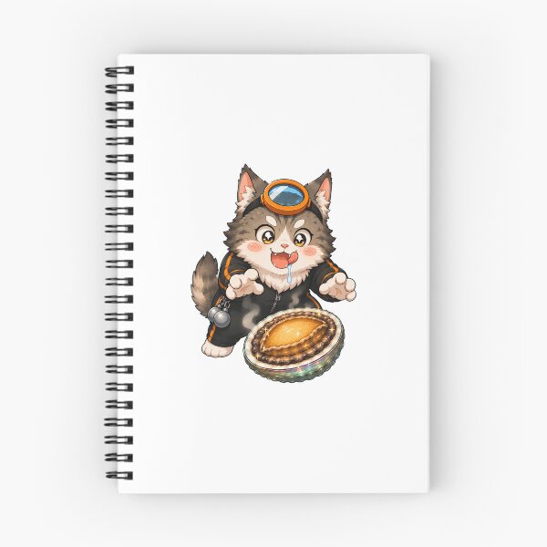 Item preview, KOREA HAENAM - Cute Chibi Maine Coon Cat Drooling Abalone Sticker designed and sold by KOREA-HAENAM.