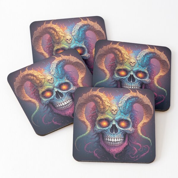 Item preview, Badass colorful skull designed and sold by Kari's shop.