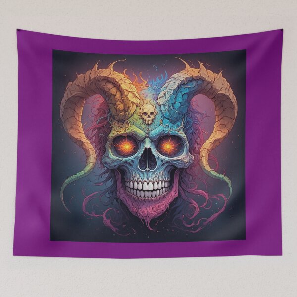 Item preview, Badass colorful skull designed and sold by Kari's shop.