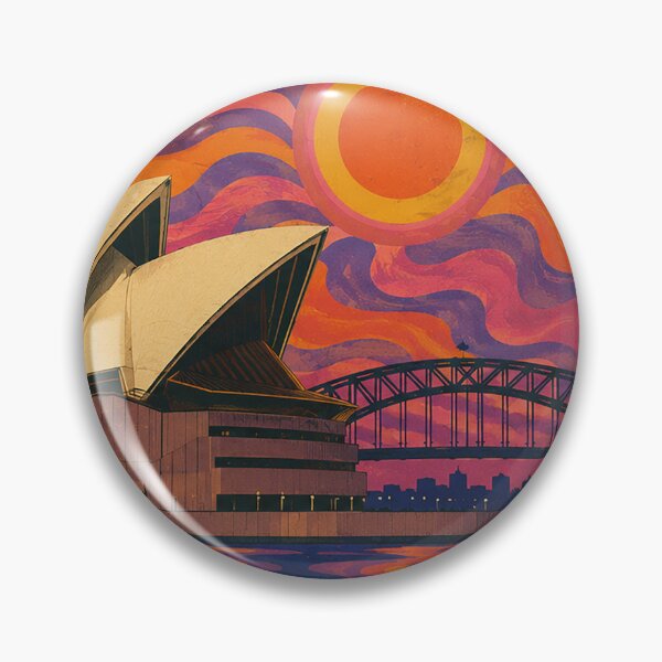 Item preview, Sydney Opera House Retro 70s Psychedelic Art designed and sold by So Much 2 See.
