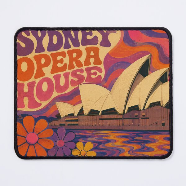Item preview, Sydney Opera House Retro 70s Psychedelic Art designed and sold by So Much 2 See.