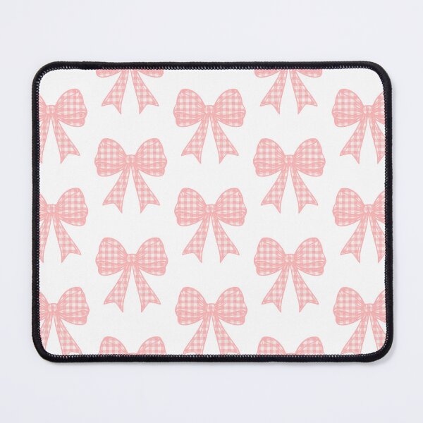 Item preview, Coquette Coral Pink Gingham Bow Aesthetic designed and sold by WillandWent.