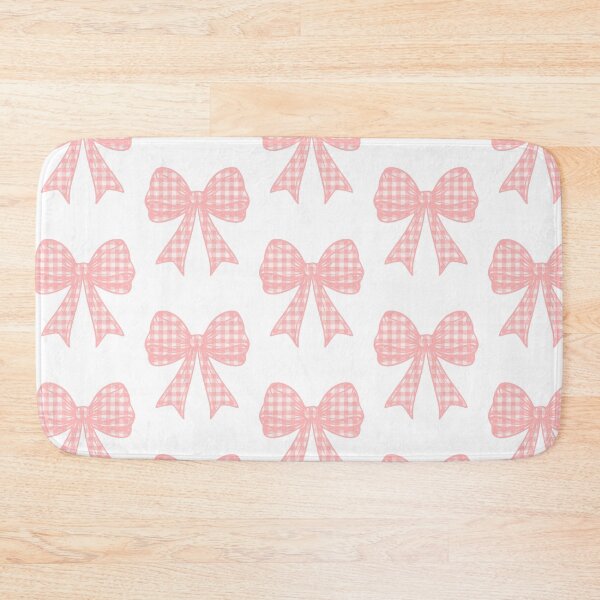 Item preview, Coquette Coral Pink Gingham Bow Aesthetic designed and sold by WillandWent.