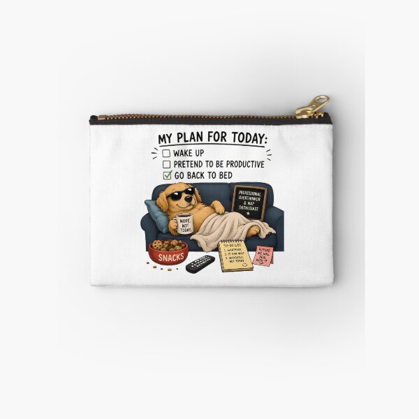 Item preview, My Plan for Today: Go Back to Bed – Funny Lazy Dog Meme Design designed and sold by 1234saad.