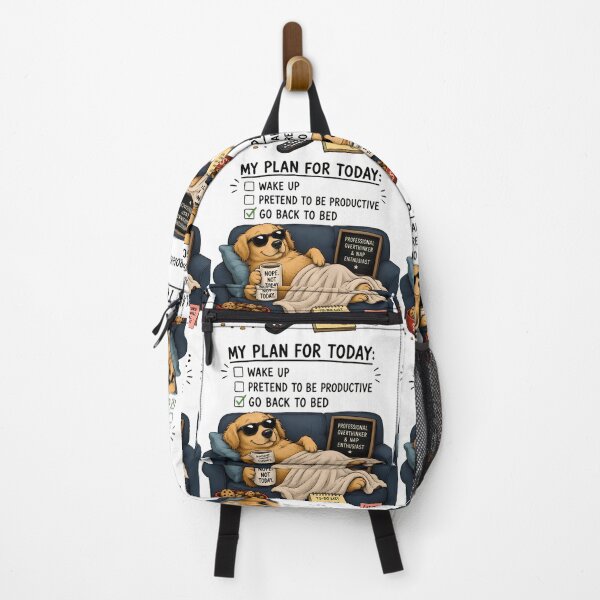 Item preview, My Plan for Today: Go Back to Bed – Funny Lazy Dog Meme Design designed and sold by 1234saad.