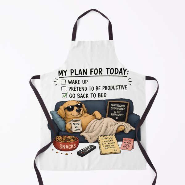Item preview, My Plan for Today: Go Back to Bed – Funny Lazy Dog Meme Design designed and sold by 1234saad.