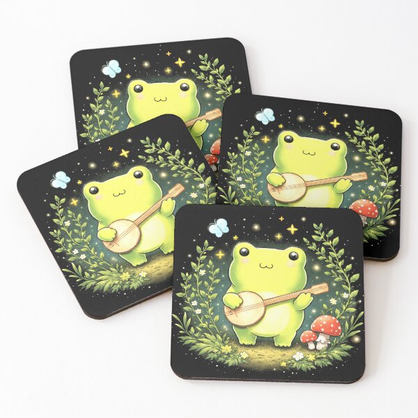 Item preview, Cute Frog Playing Lute Forest Fairycore Kawaii Art Men Women Kid designed and sold by MiALopezArt.