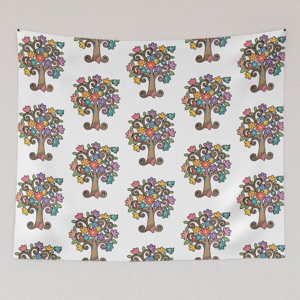 Item preview, Cute Colorful Owl Tree Whimsical Floral Art designed and sold by WillandWent.
