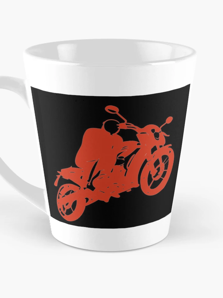 Aperçu 3 sur 4. Mug à café avec l'œuvre Neon Rider créée et vendue par R3g3nerator.