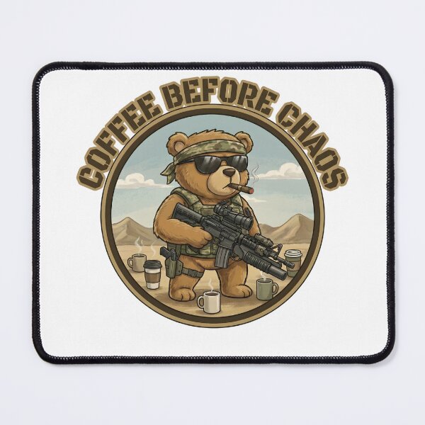 Item preview, Coffee Before Chaos Tactical Teddy Bear designed and sold by AusWarfighters.