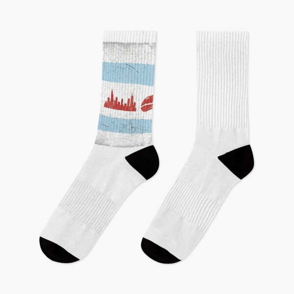 Item preview, Distressed Chicago Flag Foodie Skyline designed and sold by snowry.