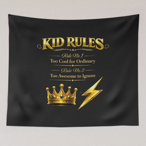 Item preview, Funny Kid Rules Shirt – Too Cool For Ordinary designed and sold by MyWellbeing26.