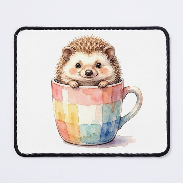 Item preview, Tiny Cute Hedgehog in Colorful Mug Watercolor designed and sold by danzys.