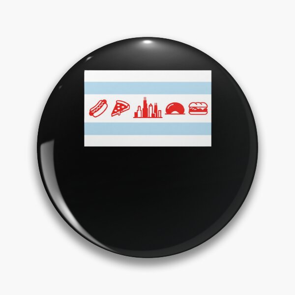Item preview, Chicago Flag Food Icons Skyline Bean City designed and sold by snowry.