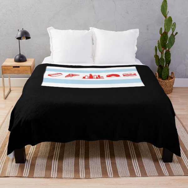 Item preview, Chicago Flag Food Icons Skyline Bean City designed and sold by snowry.