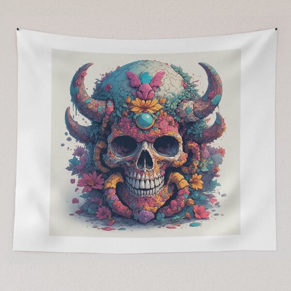 Item preview, Badass skull colorfull designed and sold by Kari's shop.