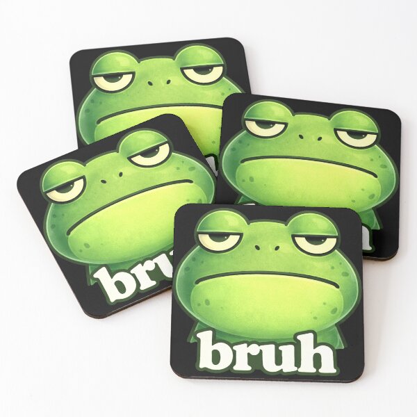 Item preview, Funny Cool Bruh Frog Meme Lazy Face Reaction Art Men Women Animals Lover designed and sold by MiALopezArt.