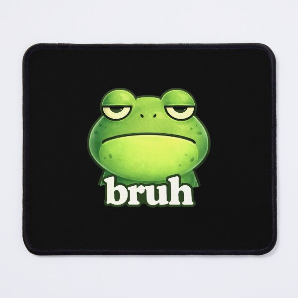 Item preview, Funny Cool Bruh Frog Meme Lazy Face Reaction Art Men Women Animals Lover designed and sold by MiALopezArt.