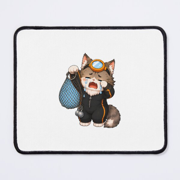 Item preview, KOREA HAENAM - Cute Chibi Maine Coon Cat Crying Empty Net Sticker designed and sold by KOREA-HAENAM.