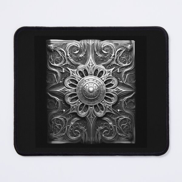 Item preview, Gothic Silver Ornament Mandala – Dark Baroque Metalwork Design designed and sold by inkoutninja.