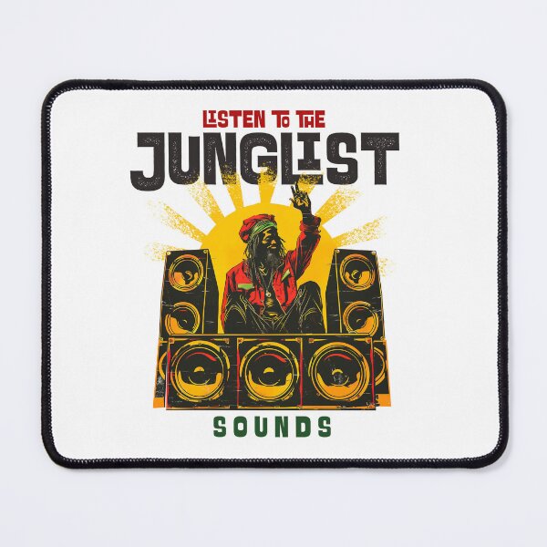 Item preview, JUNGLIST - Sound System Rasta (Black) designed and sold by Discothreadz.