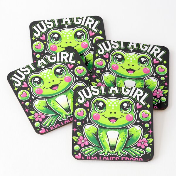 Item preview, Just A Girl Who Loves Frogs Cute Kawaii Frog Lover Art Animals Lover designed and sold by MiALopezArt.
