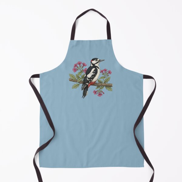 Item preview, Great Spotted Woodpecker Botanical Illustration designed and sold by BirdsnStuff.