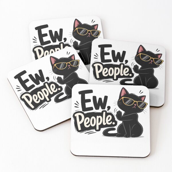 Item preview, Sassy Black Cat Saying Ew People Funny Cat Lover designed and sold by Sitred123.