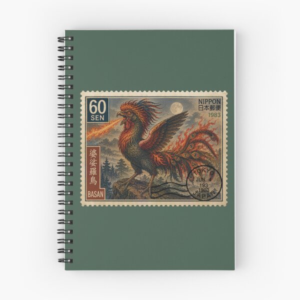 Item preview, Basan Postage Stamp - Fire-Breathing Chicken designed and sold by JJSizzleheimer.