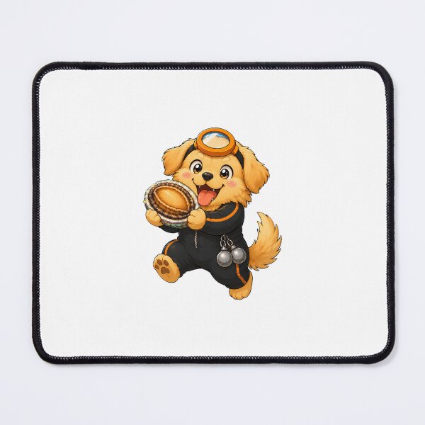Item preview, KOREA HAENAM - Cute Chibi Golden Retriever Excited Abalone Sticker designed and sold by KOREA-HAENAM.