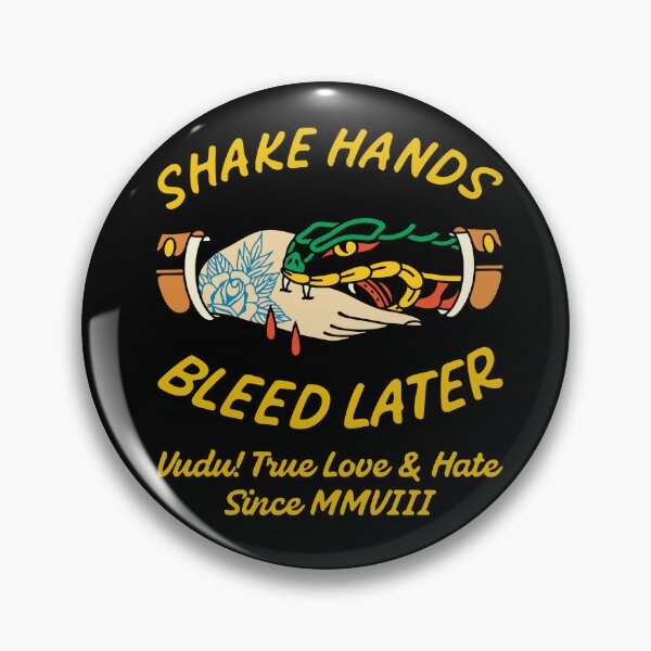 Item preview, Shake Hands Bleed Later Snake Tattoo designed and sold by Vudu! ⚡ Studio.