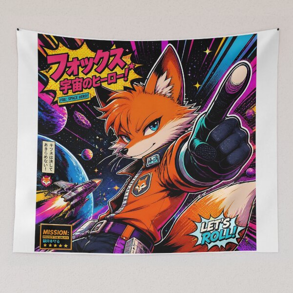 Item preview, Astronaut Fox in Space Adventure designed and sold by Shelley Loewnau-Jones Studio.
