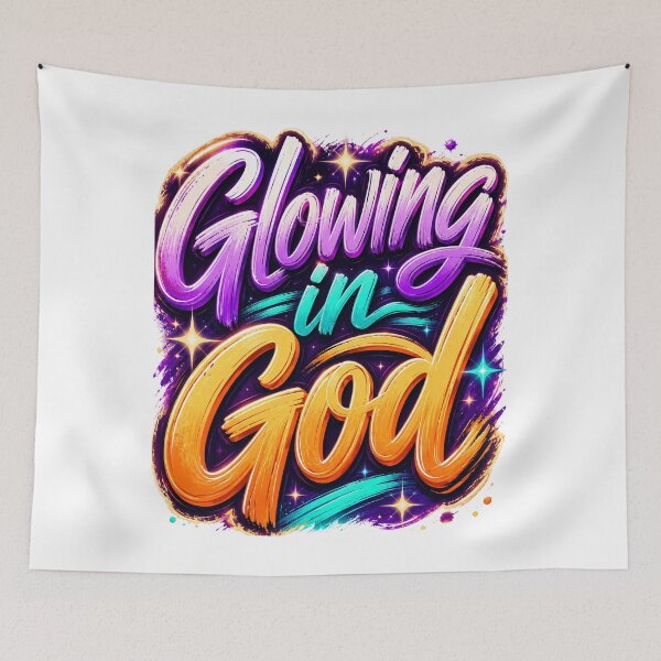 Artikelvorschau, Strahlend in Gott – Farbenfrohes Design für den christlichen Glauben entworfen und verkauft von GlowingInGod.