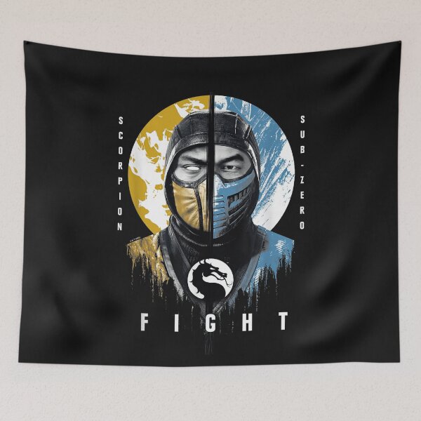Item preview, Mortal Kombat Scorpion Vs Sub Zero Klassic Fight Portrait Classic T-Shirt designed and sold by Animalfacts002.