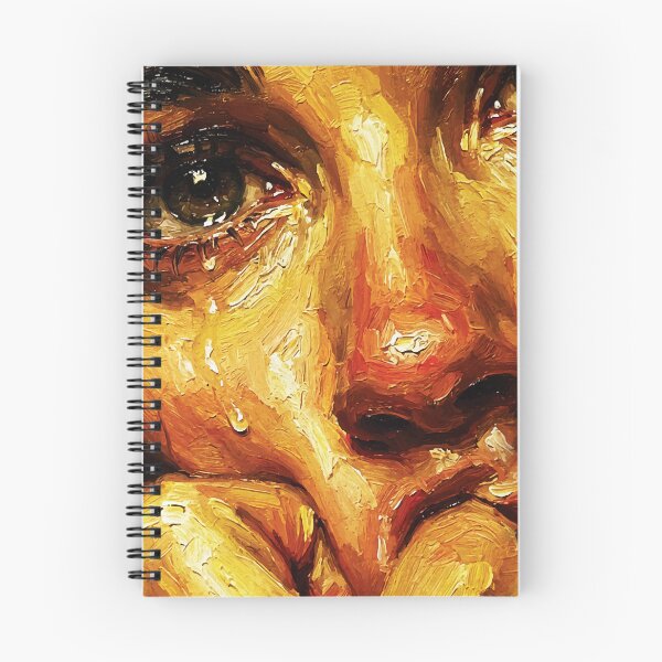 Item preview, Fiery Crying Woman Abstract Portrait Art designed and sold by RamyGallery.