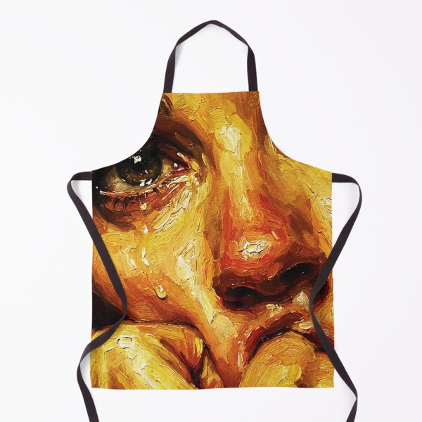 Item preview, Fiery Crying Woman Abstract Portrait Art designed and sold by RamyGallery.